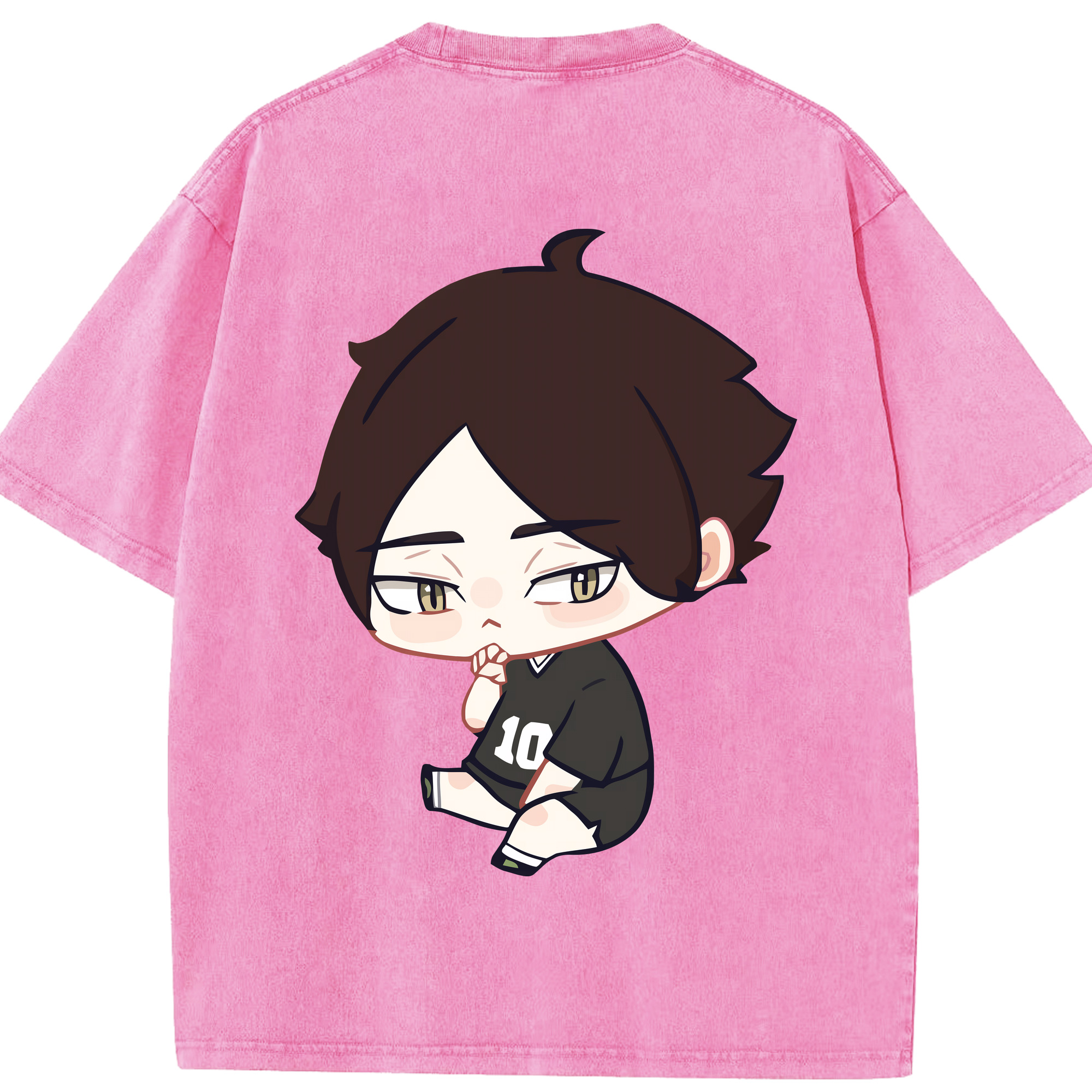 （画像用） ハイキュー!! Haikyu!! 綿100% ヴィンテージ風 半袖Tシャツ（背面プリント）